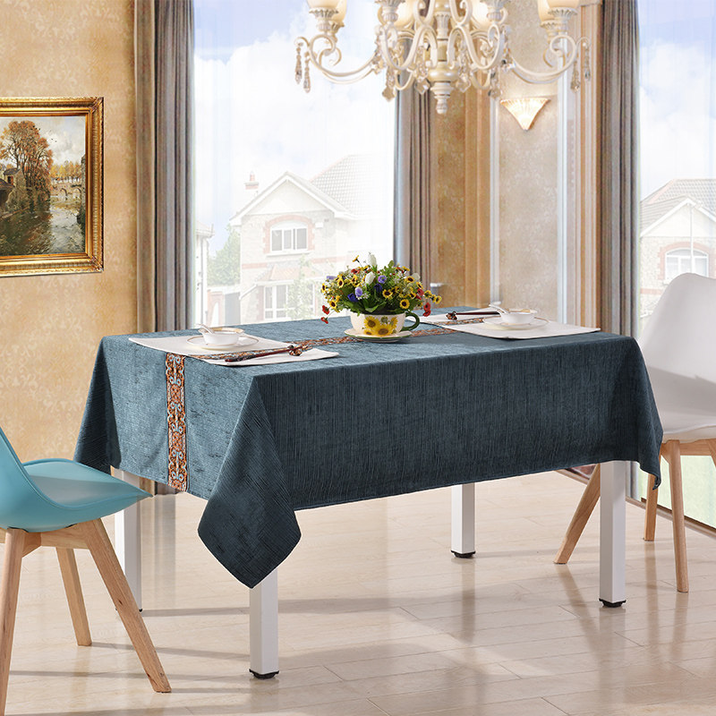 新款欧式雪尼尔镶边酒店桌布台布茶几布纯色复古加厚餐桌布艺定制,居家布艺,桌布,淘宝优惠券,粉丝福利购,淘宝优惠卷