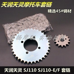 F套链链条大小链轮齿轮牙盘 适用于金城天润SJ110 天灵SJ110