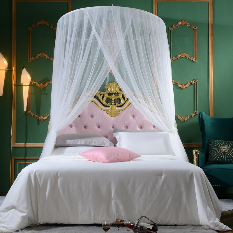 通用半圆顶公主床帘加厚一体式1.51.8m免安装挂墙式落地加密蚊帐,床上用品,蚊帐,淘宝优惠券,粉丝福利购,淘宝优惠卷