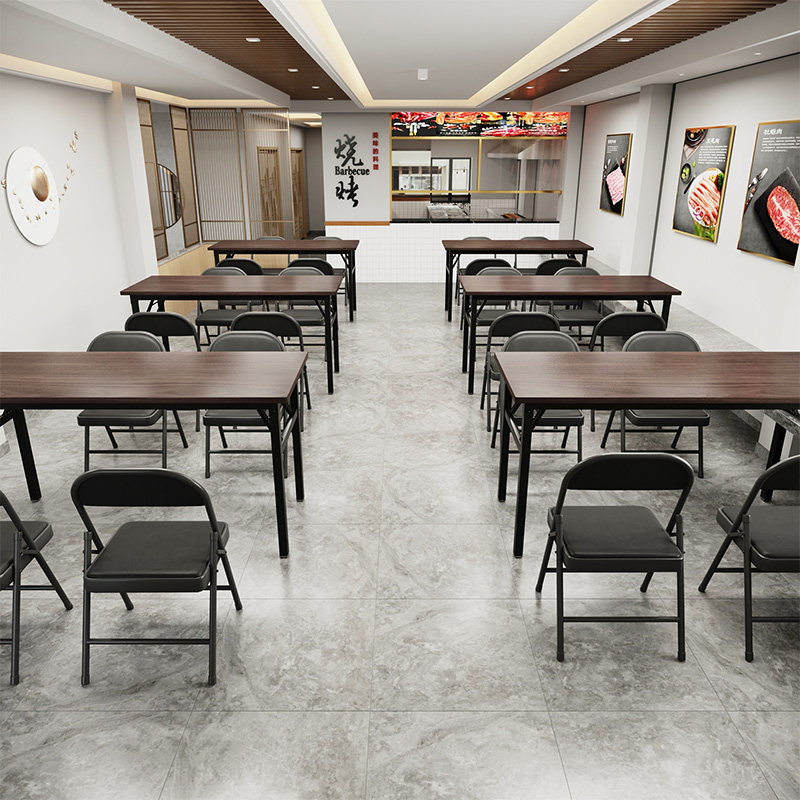 可折叠餐桌长条桌学习书桌家用电脑桌书桌简易摆摊小桌子办公桌