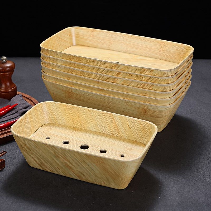 密胺火锅店餐具商用旋转小火锅展示盘寿喜烧浪盆盆自助盘蔬菜拼盘