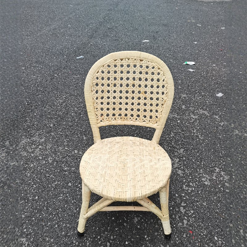 缝盘椅矮椅子仿藤椅单人腾椅阳台客厅休闲小椅子办公椅