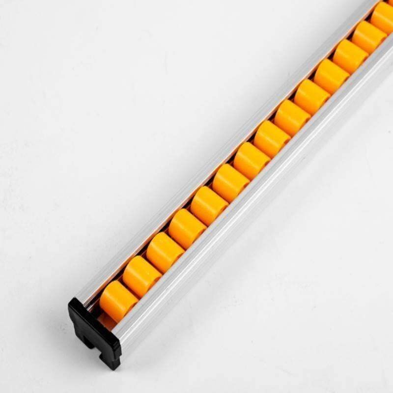 替代滚轮条流利条41*35铝合金防静电挡边导S轨滑道仓储包胶型