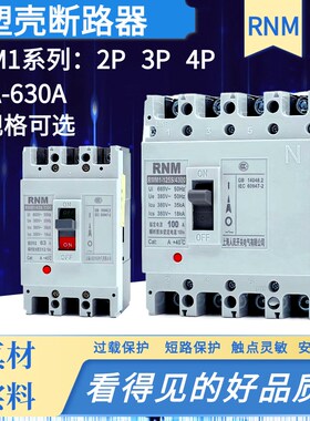 CM1塑壳断路器RMM1-125S/3300 100A125A160A250A400A630A 2P 3P4P