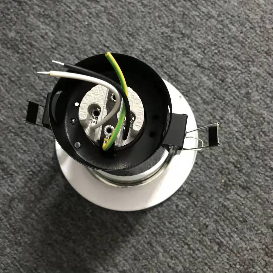 老款筒灯e27筒灯天花灯灯座螺旋口节能灯灯罩外壳老式嵌入式射灯