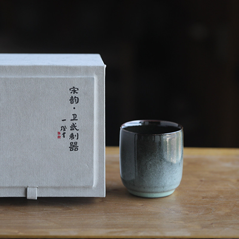 挑tea龙泉三杰之一陈卫武青瓷作品黑美人主人杯品杯茶杯盖碗自留