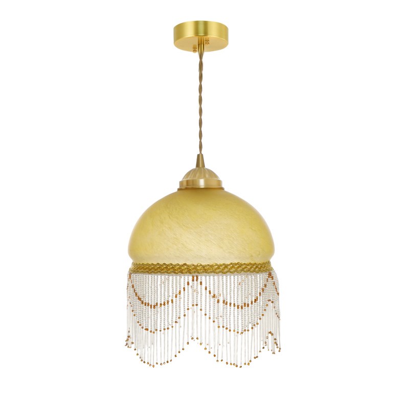 全美一丁复古西洋古董vintge黄铜流苏床头小吊灯阳台挂画灯