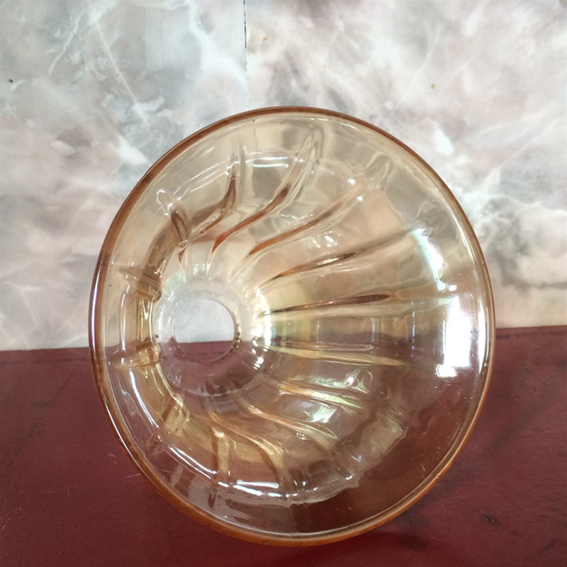 欧式灯具吊灯玻璃灯罩适合E27灯座带竖条纹玻璃灯罩DIY灯具配件