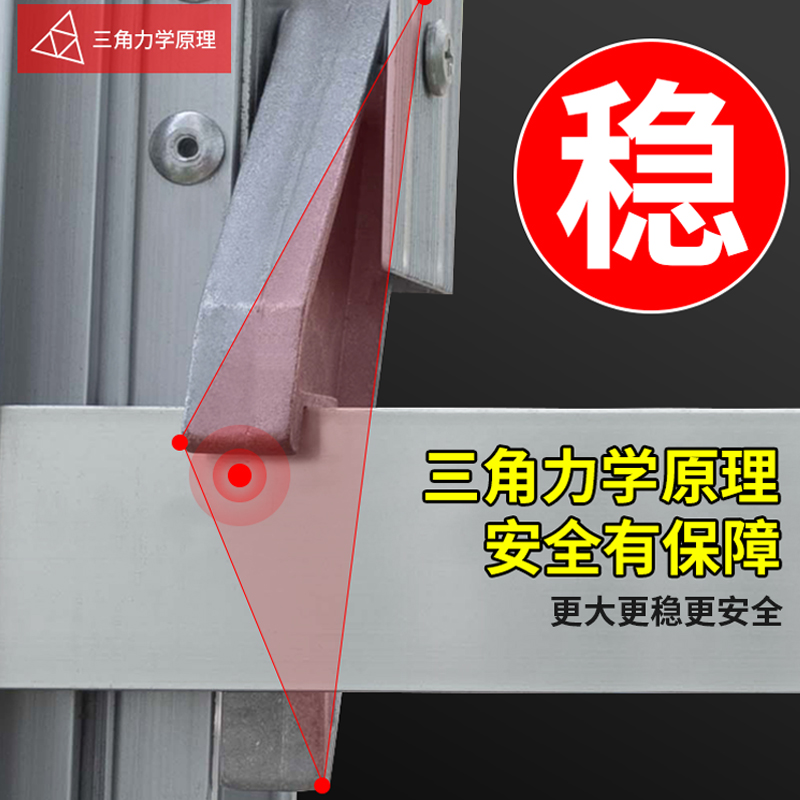 百安步单面直梯子工程伸缩便携加厚折叠家用升降-8 9 10 11m米