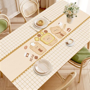 免洗防油防水餐桌垫防烫隔热垫pu皮革桌垫耐高温可裁剪桌布高级感