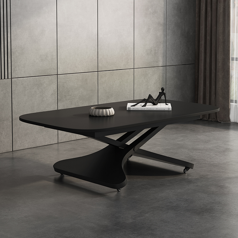 意式极简多功能岩板升降茶几餐桌两用家用小户型客厅茶几秒变餐桌