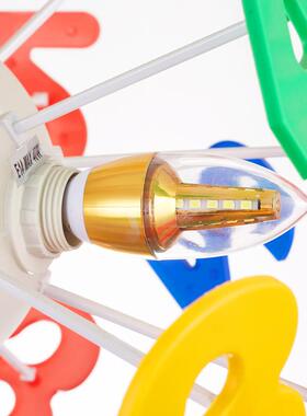 数字女字通创意吊灯男母SP88135孩孩儿童房灯饰母婴店早教中卡心