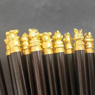 耐紫光生檀筷子十二霉肖檀木MBW筷子防滑不发筷子家用高温不变形