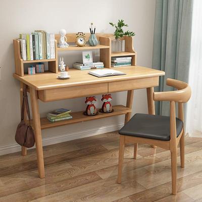书房形桌简约学生学习桌办公子室家书用卧NBB室长电脑桌实木书桌