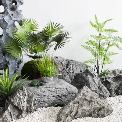 园僮烨仿石头造景鱼缸山TY67440石假花真户外庭院景观石室内装饰