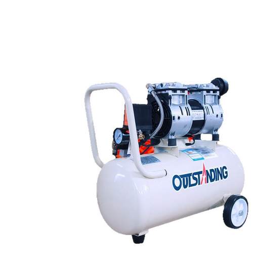 奥斯突气泵空压机小型空木气压缩机充气无油静音220V喷漆550w-8L