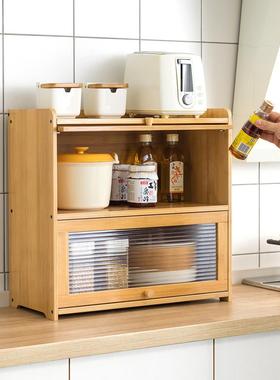 桌面餐边柜厨房储物柜子面台碗柜茶置水物TMN架收纳橱柜具茶边柜