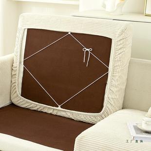 灯芯绒沙发F5M685J6套厚加防猫全防滑坐垫扶抓手靠背罩包笠四季 简