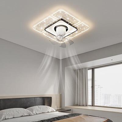 厅灯l00587ed摇头风扇客灯2025新款代现吸顶灯餐年厅一体吊扇灯卧