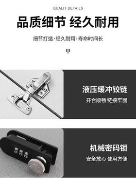 文件柜木简约现代档案资料柜储物柜柜书公OZL柜玻璃带锁办室质柜