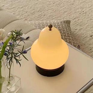 日式油梨子台灯客厅书房围充电触摸便携饰氛灯卧E室装床头小夜奶