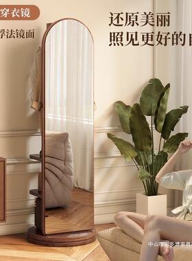 全身镜地镜家用卧一室可旋转落移帽动穿衣镜挂衣JEC架体式大试衣