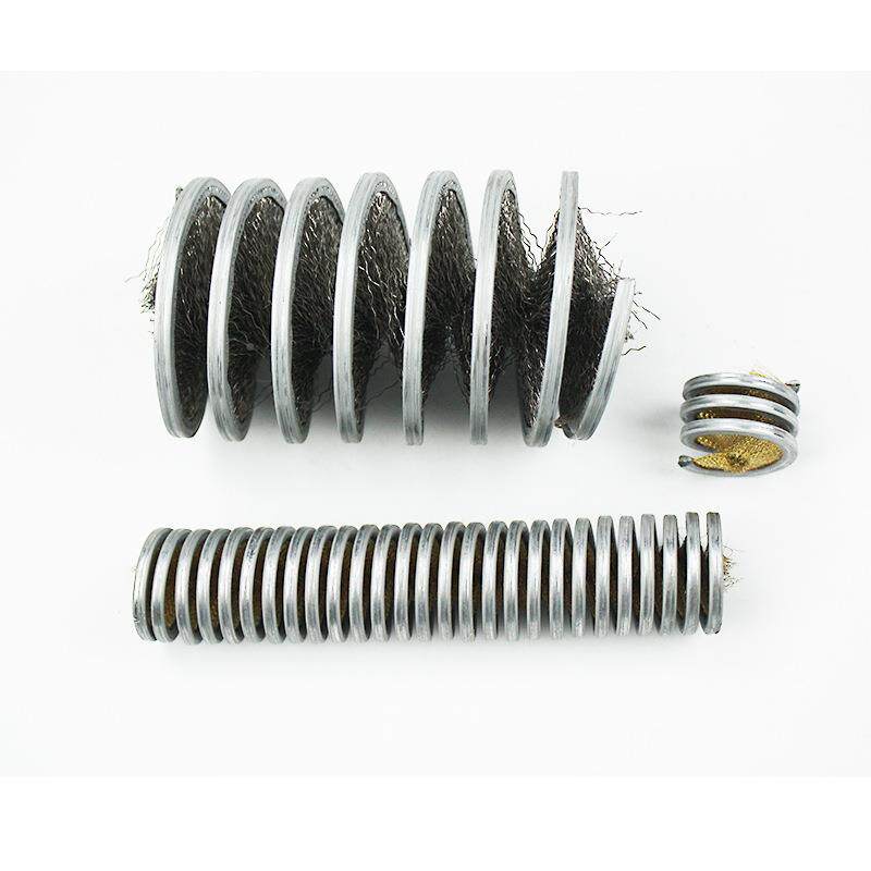 业缠绕式弹QTY簧刷抛光圆筒刷工刷螺旋尼式龙钢丝弹簧外绕毛刷