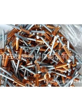 开芯钉口GES紫铜拉铆钉铜扁圆头抽铆钉铜拉钉GB12618铜铆M4.8