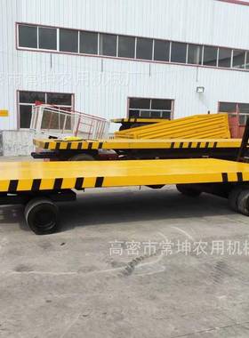 引平板拖车钢厂机械牵厂运平输双转向拖ZWW板车载重25吨牵引平板