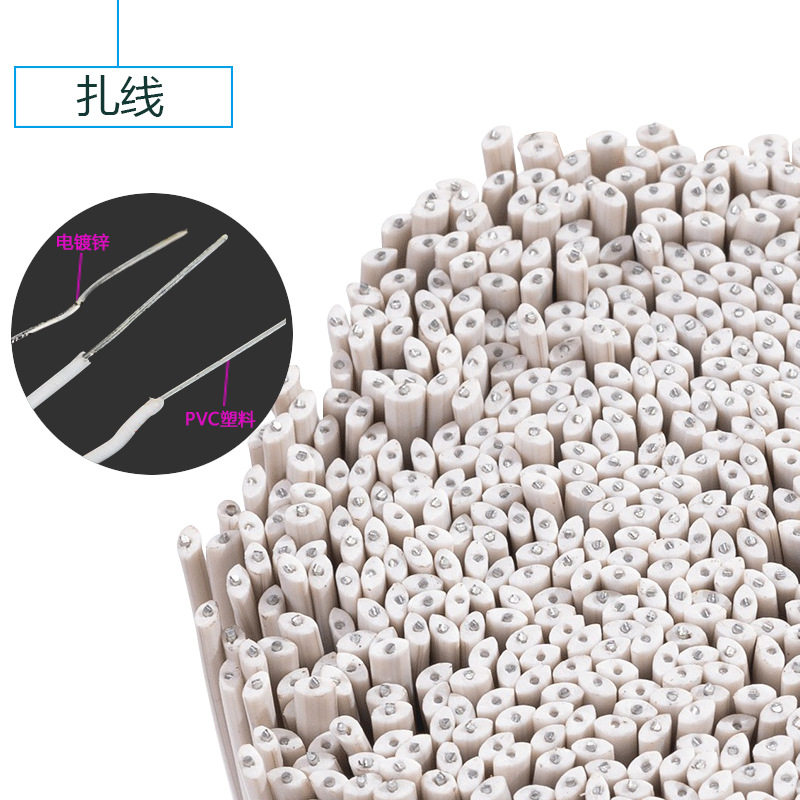 绕线扎线机专用扎丝镀锌包塑铁芯扎丝塑料包铁丝封口白色黑色扎丝