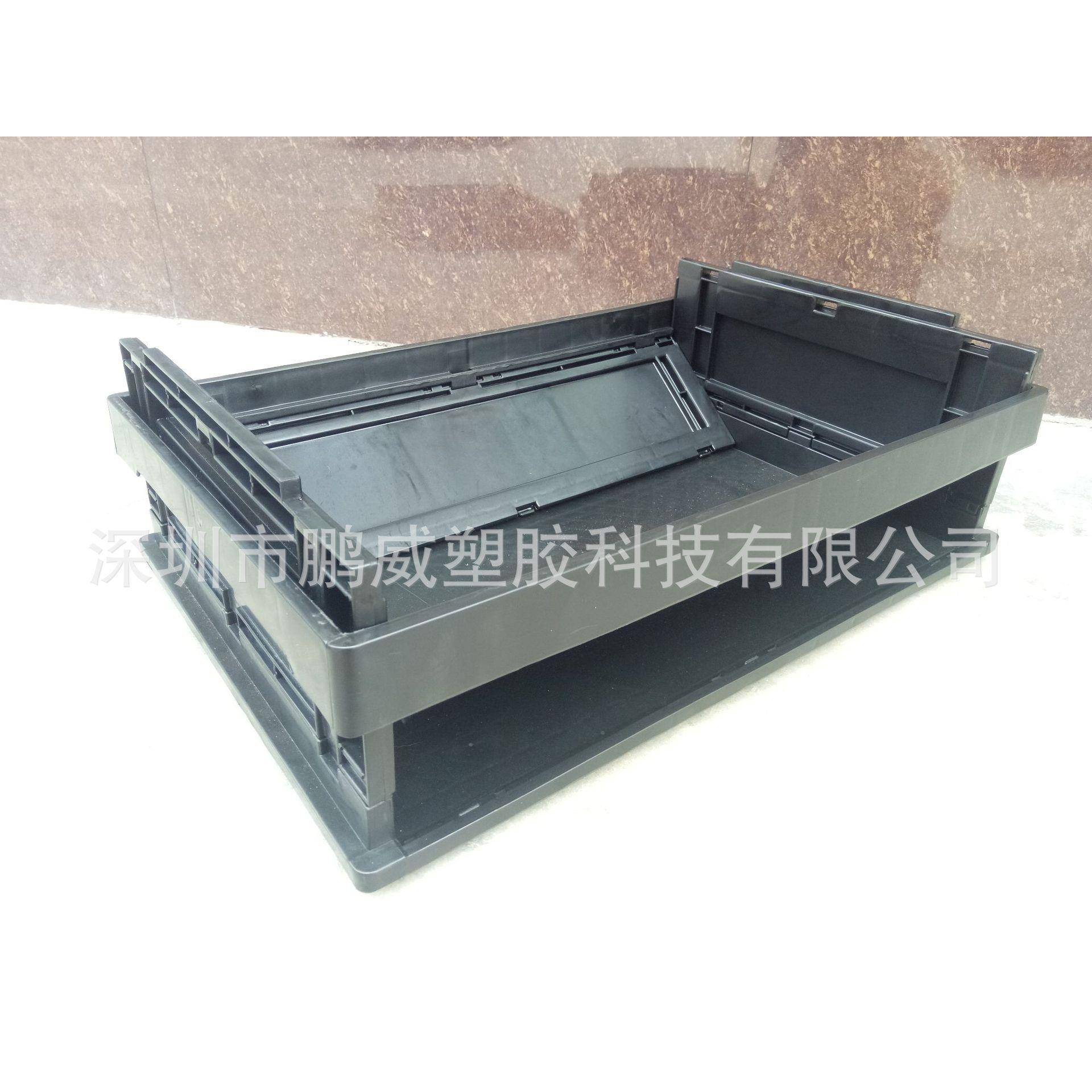 鹏威厂家直销东莞虎防静电套o折叠箱3302可丝印log加厚门折叠手箱