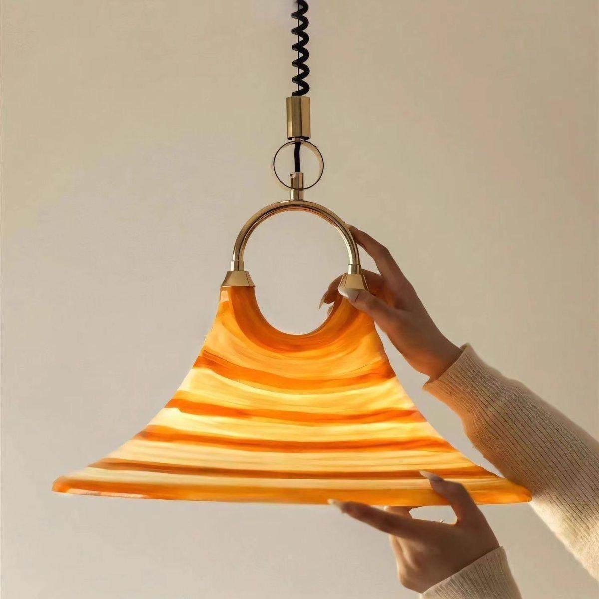 餐厅叭灯可升降吊喇客厅床头卧室花色彩绘灯520性创意个艺术伸缩,家装灯饰光源,智能吊灯,淘宝优惠券,粉丝福利购,淘宝优惠卷