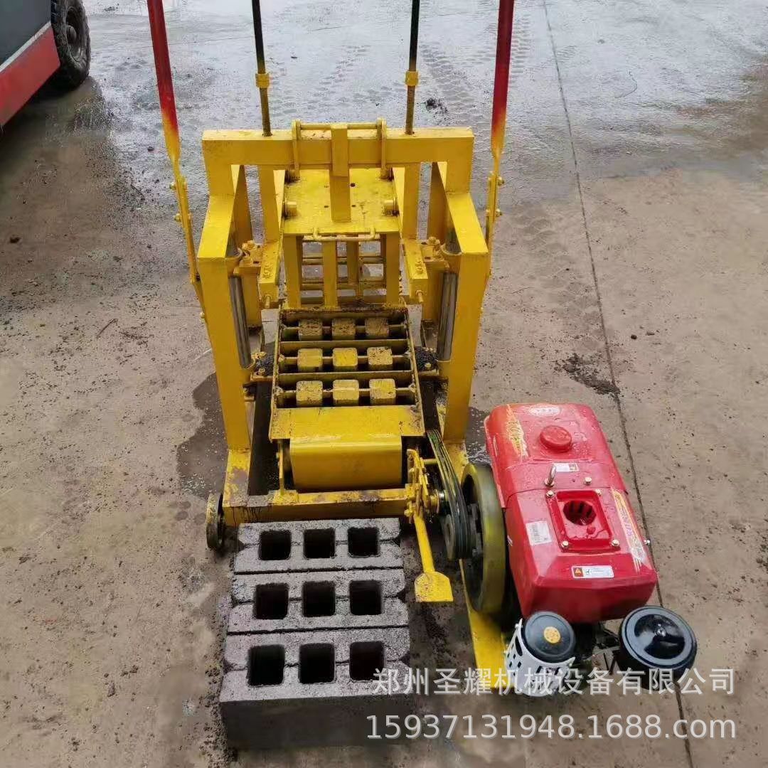 小型移动式免烧水泥空心砖机
