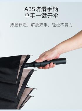 A5双L层动F87MJT9J伞男士大号双人三人号加大自长柄伞雨商务雨伞