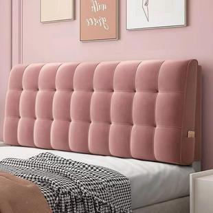 新床款床床头靠垫枕靠66XkZiM7背软包榻榻米靠大自粘靠床罩上垫无