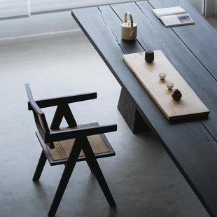 白木碳化板黑色木实木餐OAL蜡茶桌茶台桌面板桌实板木板原木大板