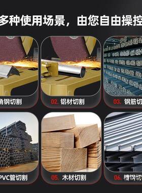 上海佩金4业00型2全铜线钢材木材型材GOY工重型切割机三相/2.KW/3