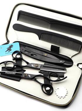 黑色107烤漆轴螺丝6剪.承0寸神打行者XMQ11美发理发剪牙薄剪套装