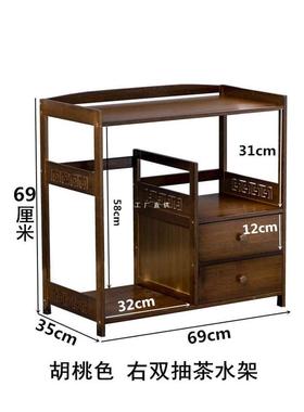 移动茶茶水架物架饮水桶架子楠置竹实木简几约RJT水柜茶台边烧水