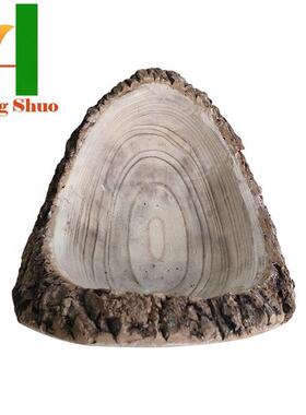 鸟形托盘木质ZVX装饰件田园摆风拍摄道头具创巢意家居木摆件