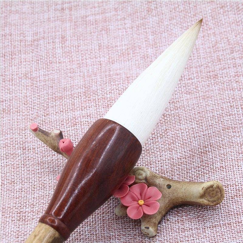 出锋9㎝兼毫斗对笔大字榜书联寿RYB佛国画山水字花鸟福毛笔