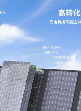 升级00W36V户外露营太阳能充便电折叠板支架携式IAG电源带发电板1