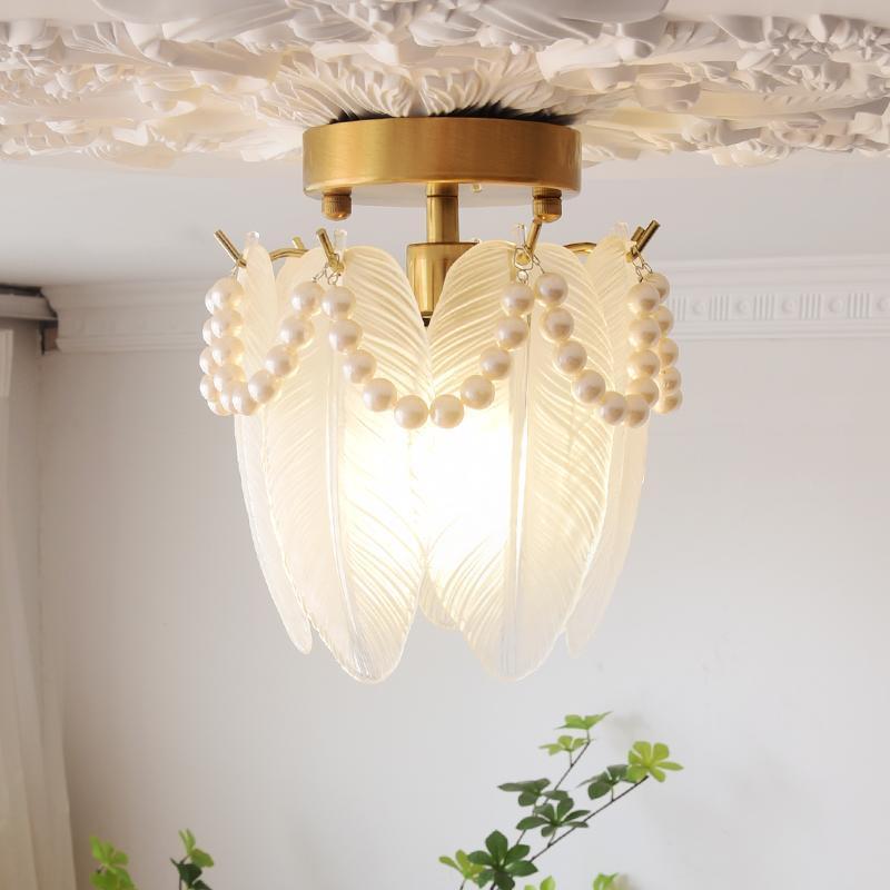 阳台法式复古走过道灯网灯红轻奢奶油帽间灯入衣户廊玄关小吸9920