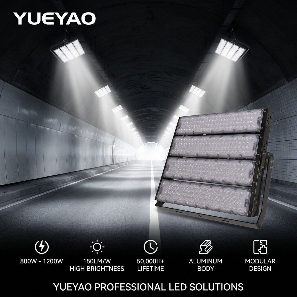 led模组隧道灯户外防水200W600W泛光投光灯高杆球场广告牌照明灯