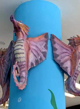 玻璃钢壁挂雕室内壁雕挂件装饰工塑艺品摆海洋OUE动物景观塑