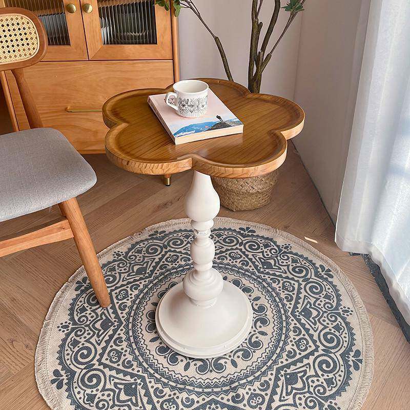 桌古移茶沙发松木北花园中客厅边VTS几实木几边柜小动圆阳台欧风