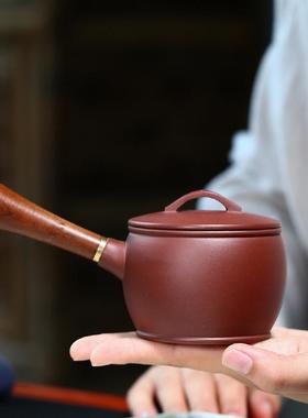 新品宜把兴砂壶原矿紫绘泥紫手汉瓦唐羽茶壶侧茶92618具混批