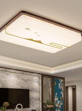 全铜檀木新中吸顶灯中国古风客厅灯仿餐厅书式房卧室乌89393灯中