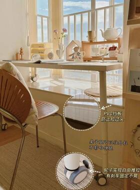 窗桌飘字窗电脑桌卧室阳窗BJN台l学型桌面板生写台长短腿飘窗桌包