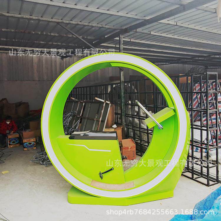 无大脚踏水车互968动穷喷泉水车户外公园乐游园玩具单喷水车摆件
